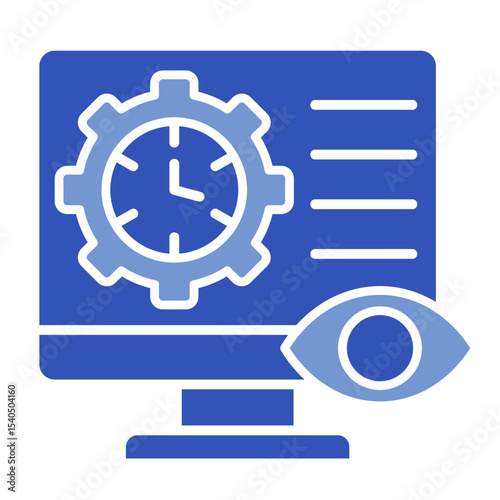 Real-Time Monitoring  Icon Element For Design	
