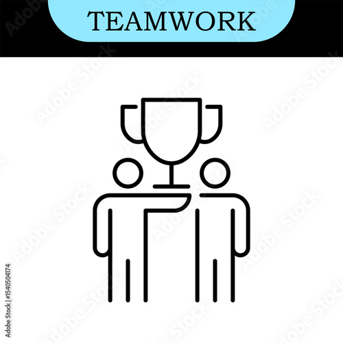 Teamwork Line Editable Icons set. Vector illustration in modern thin line style of business icons: Collaboration, Research, Meeting and more. Pictograms and infographics for mobile apps