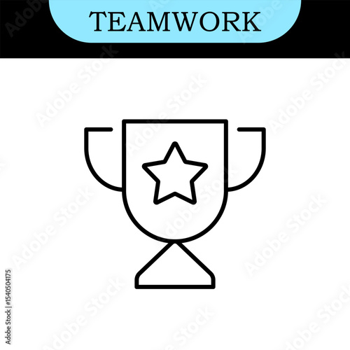Teamwork Line Editable Icons set. Vector illustration in modern thin line style of business icons: Collaboration, Research, Meeting and more. Pictograms and infographics for mobile apps