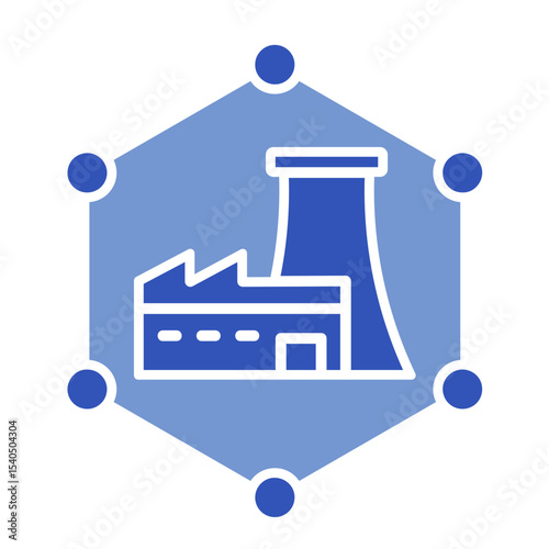 Industrial Connectivity  Icon Element For Design	