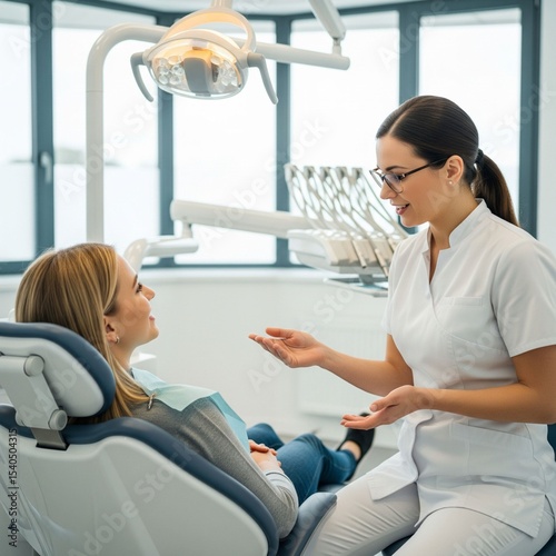 Friendly Dentist Explaining Treatment to Patient