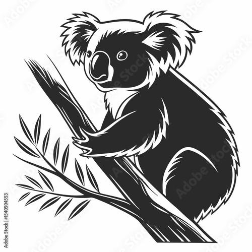 Wallpaper Mural coala black and white, isolated on white background perfect outline



 Torontodigital.ca