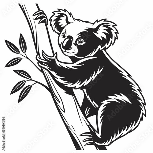 Wallpaper Mural coala black and white, isolated on white background perfect outline



 Torontodigital.ca