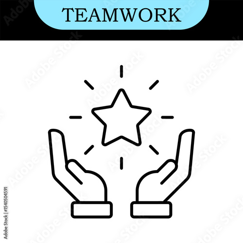 Teamwork Line Editable Icons set. Vector illustration in modern thin line style of business icons: Collaboration, Research, Meeting and more. Pictograms and infographics for mobile apps