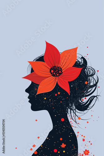 Girl, Woman, Mother, Flowers, Leaves, Tree, Mental Health, Rye, Inner Child, Love, Hug, Freedom, Thoughts, World, Life, Vector, Artwork