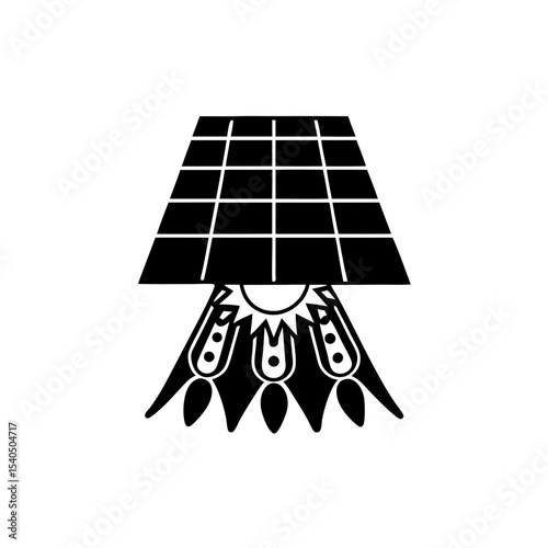 creative details solar panel icon vector illustration	