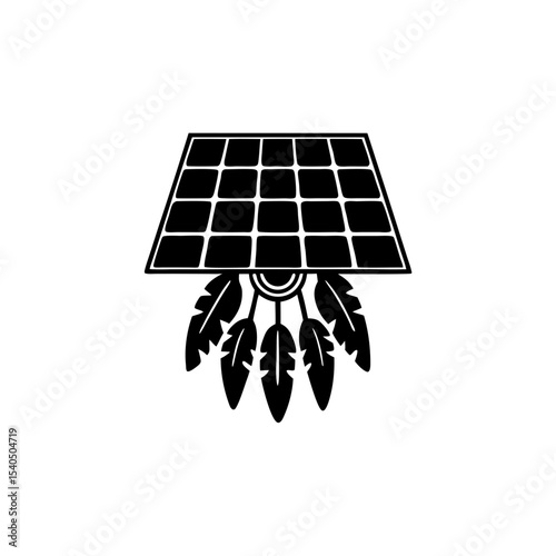 creative details solar panel icon vector illustration	