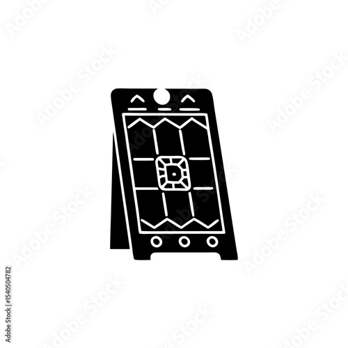 creative details solar panel icon vector illustration	