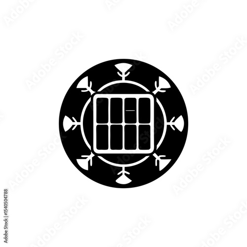 creative details solar panel icon vector illustration	