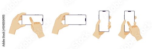 スマホを持つ手のイラスト