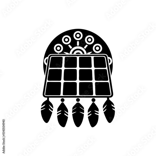 creative details solar panel icon vector illustration	