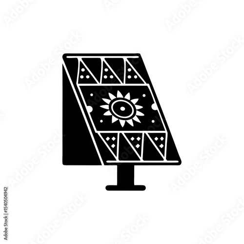 creative details solar panel icon vector illustration	