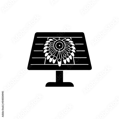 creative details solar panel icon vector illustration	
