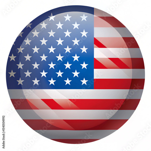  Happy independence day. Usa flag, american flag elements . Vector illustration of american usa flag design elements on white background

