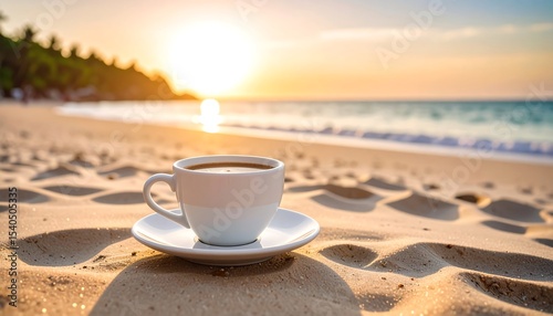 Sunrise Coffee Beach Relaxation.