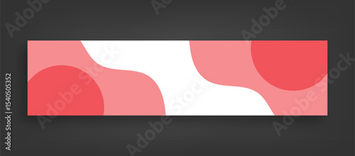 red and white abstract linkedin banner design