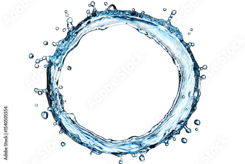 Water ring splash graphic