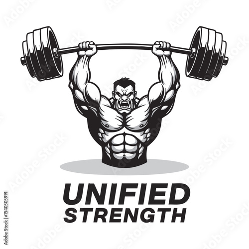 Unified Strength Weightlifting Powerlifting Vector Logo