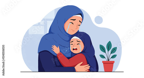 Mother Comforting Crying Child