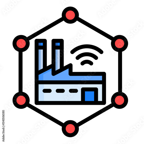 Industrial Iot  Icon Element For Design	