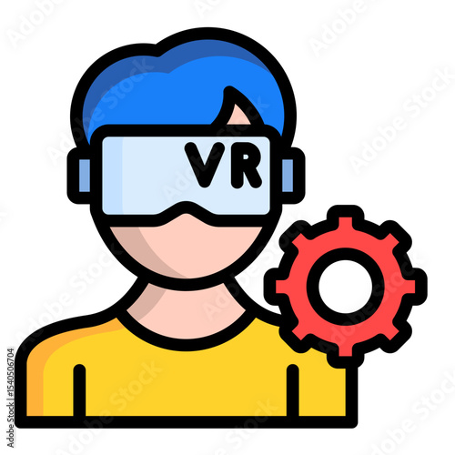 Virtual Reality  Icon Element For Design	