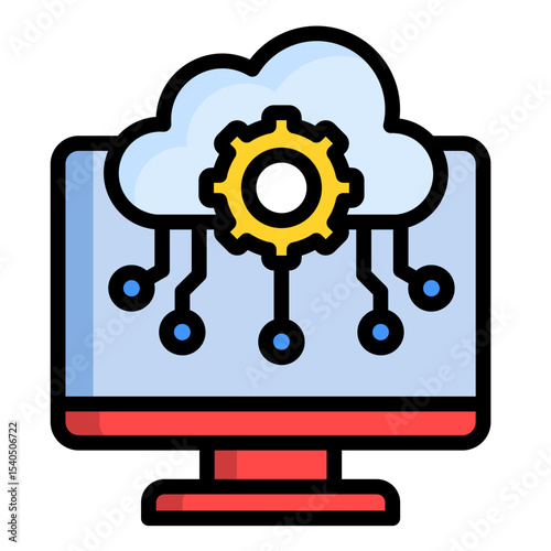Edge Computing  Icon Element For Design	