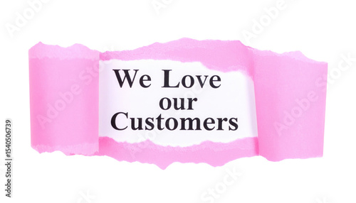 A torn pink paper reveals the message 