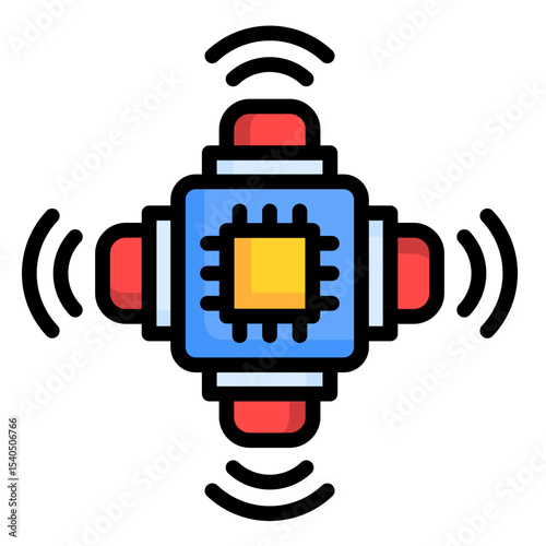 Smart Sensors  Icon Element For Design	