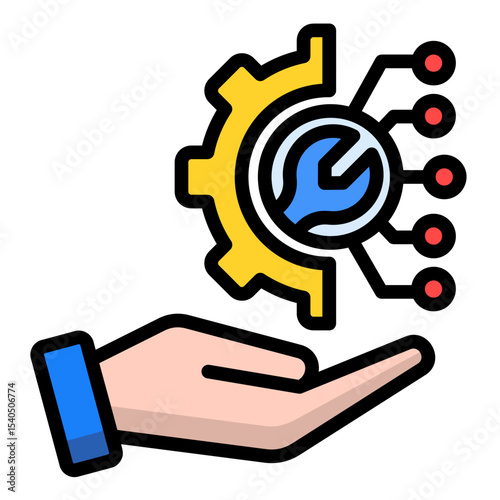 Predictive Maintenance  Icon Element For Design	