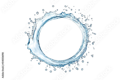 Circular water splash frame