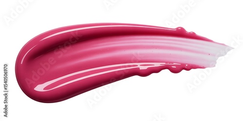 A Close-Up Macro Photograph of Glossy Pink Lip Gloss Swatch