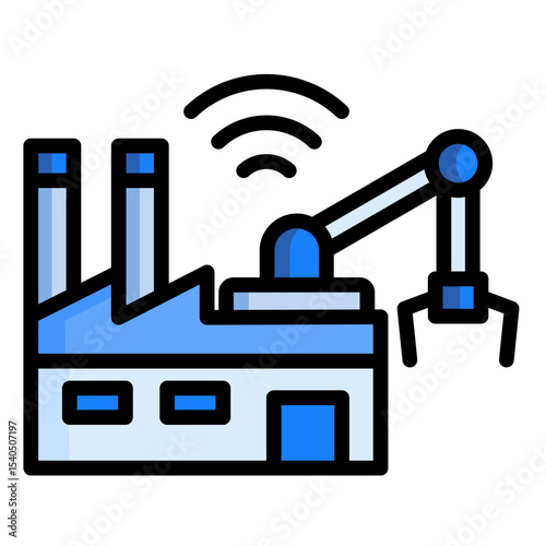 Smart Manufacturing  Icon Element For Design	