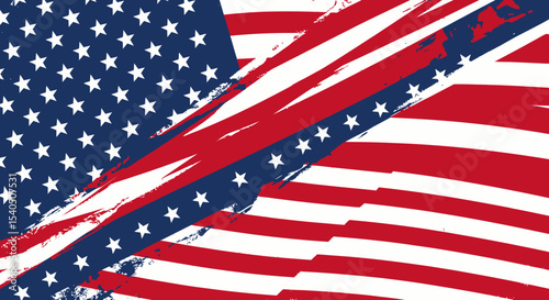Patriotic American Flag Design Independence Day Graphic