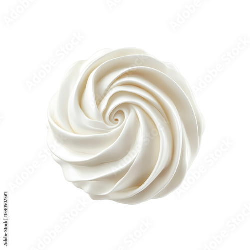 Swirled Whipped Cream, Delicious Creamy Texture, Food Photography