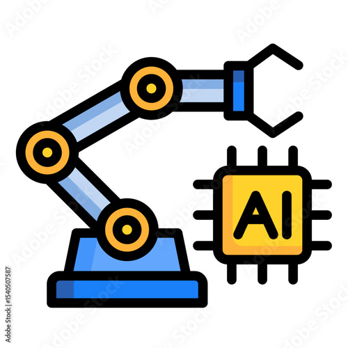 Industrial Intelligence  Icon Element For Design	