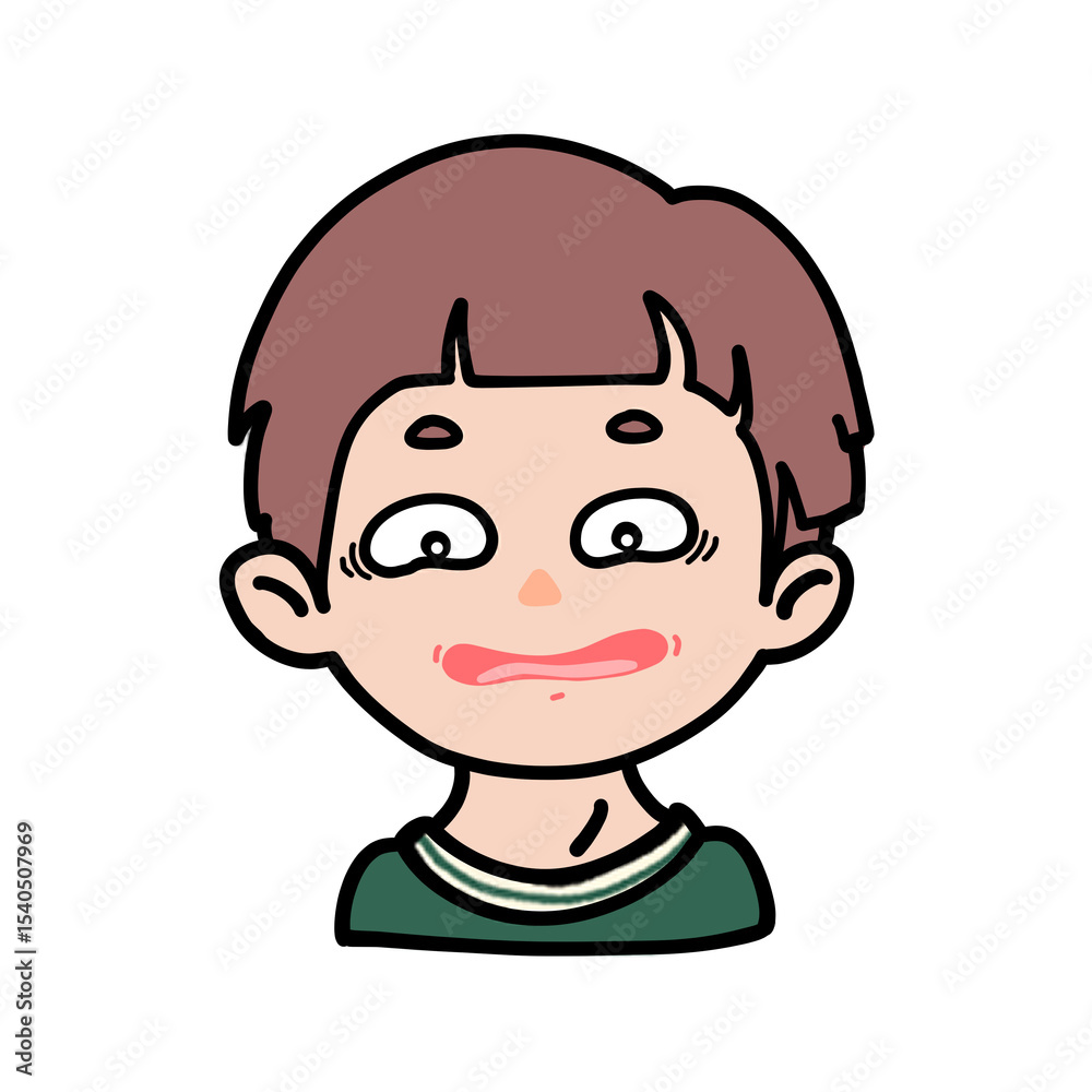 Impatient Boy Waiting – Cartoon Frustrated Expression Impatient Boy Waiting – Cartoon Frustrated Expression