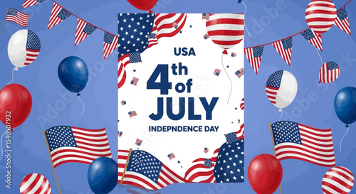 Patriotic 4th of July Independence Day Celebration Design