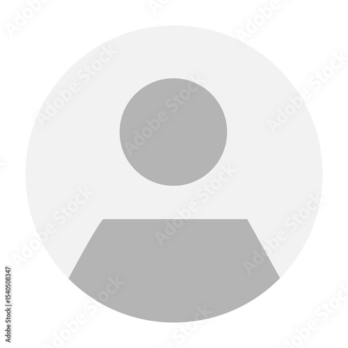 Flat illustration in grayscale. Avatar, user profile, person icon, gender neutral silhouette, profile picture. Suitable for social media profiles, icons, screensavers and as a template.