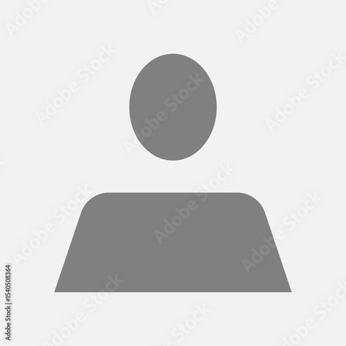 Flat illustration in grayscale. Avatar, user profile, person icon, gender neutral silhouette, profile picture. Suitable for social media profiles, icons, screensavers and as a template.