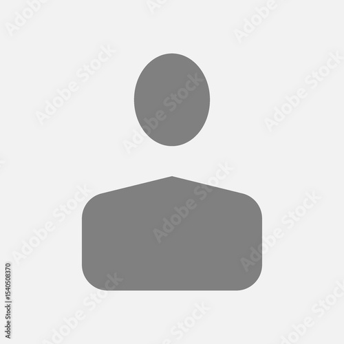 Flat illustration in grayscale. Avatar, user profile, person icon, gender neutral silhouette, profile picture. Suitable for social media profiles, icons, screensavers and as a template.
