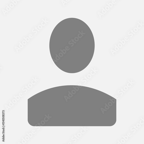 Flat illustration in grayscale. Avatar, user profile, person icon, gender neutral silhouette, profile picture. Suitable for social media profiles, icons, screensavers and as a template.