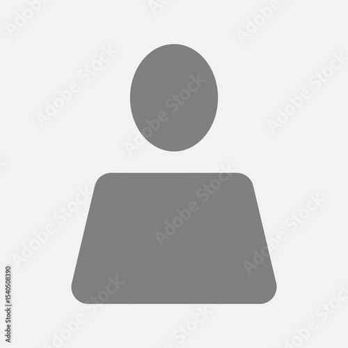 Flat illustration in grayscale. Avatar, user profile, person icon, gender neutral silhouette, profile picture. Suitable for social media profiles, icons, screensavers and as a template.