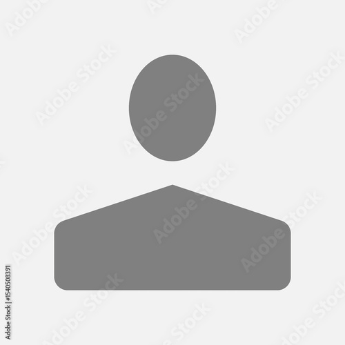Flat illustration in grayscale. Avatar, user profile, person icon, gender neutral silhouette, profile picture. Suitable for social media profiles, icons, screensavers and as a template.