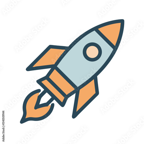 space rocket vector illustration