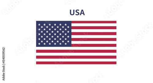 American Flag A Simple Vector Illustration of the USA Flag
