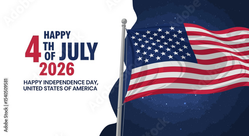 Celebrating 4th of July 2026 Happy Independence Day, USA