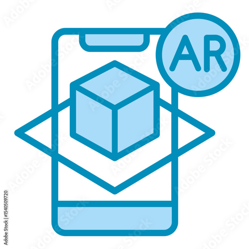 Augmented Reality  Icon Element For Design	