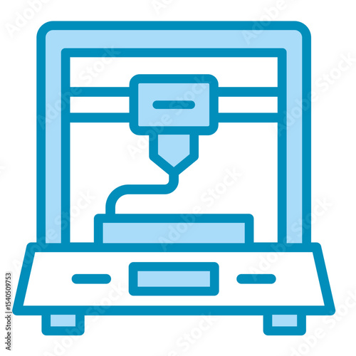 3D Printing  Icon Element For Design	