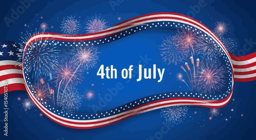 Patriotic 4th of July Fireworks Celebration Design