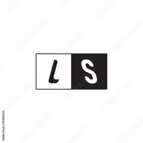 Monogram Logo Design Unique Simple Bold LS Initial Alphabet Vector Alphabet